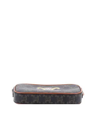 Celine Pre-Owned キュイール・トリオンフ カメラショルダーバッグ コーティングキャンバス×レザー 小型クロスボディバッグ - Brown - サムネイル3