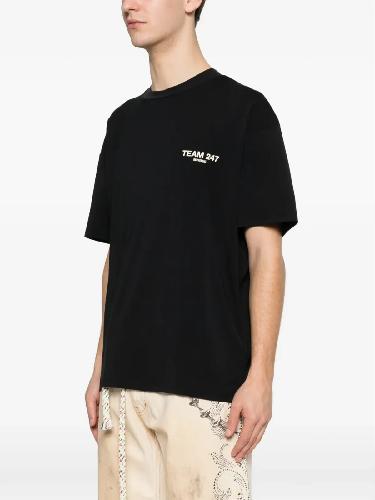 Represent クルーネック半袖Tシャツ - ブラック - 画像3