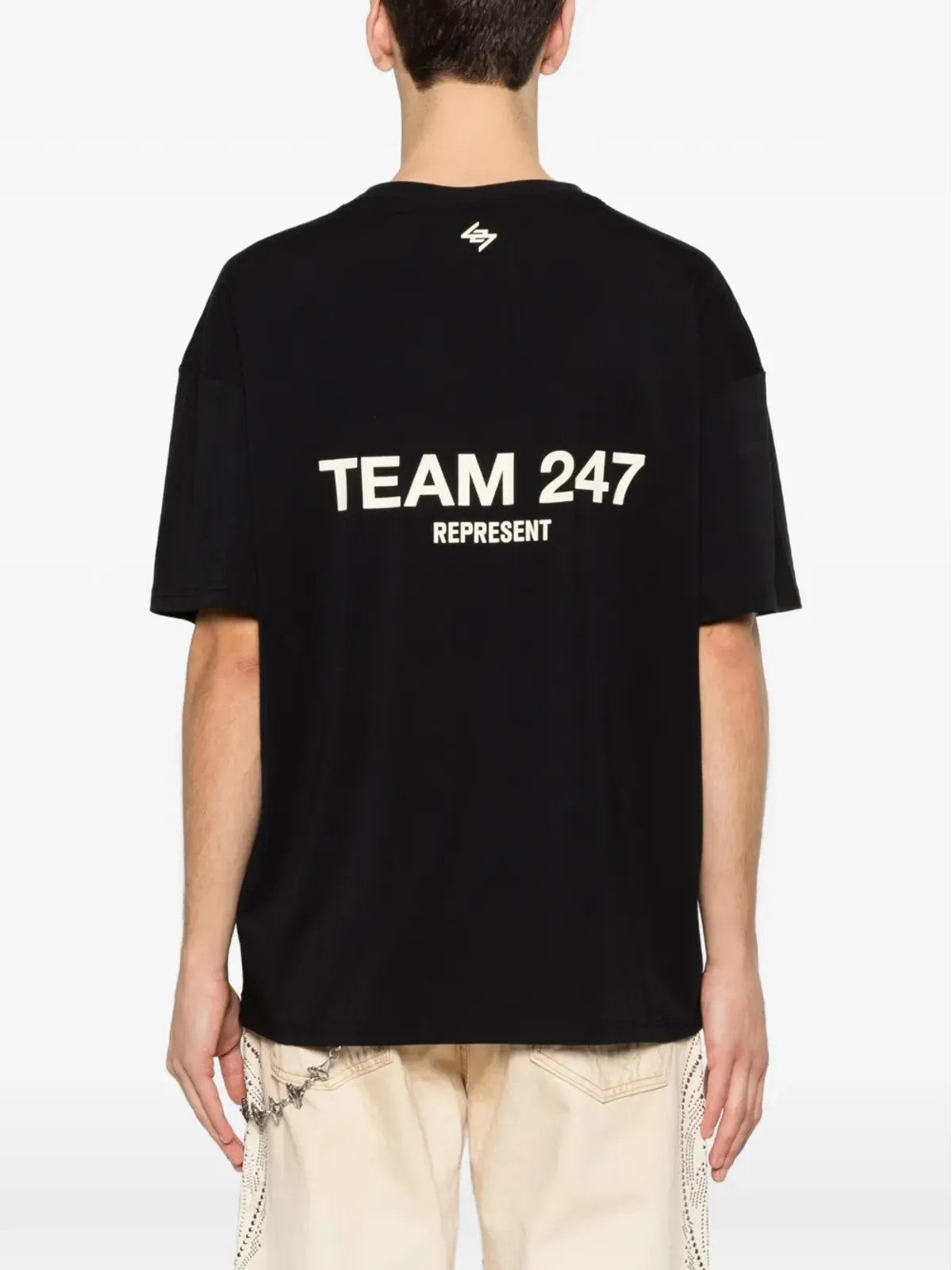 Represent クルーネック半袖Tシャツ - ブラック - 画像4