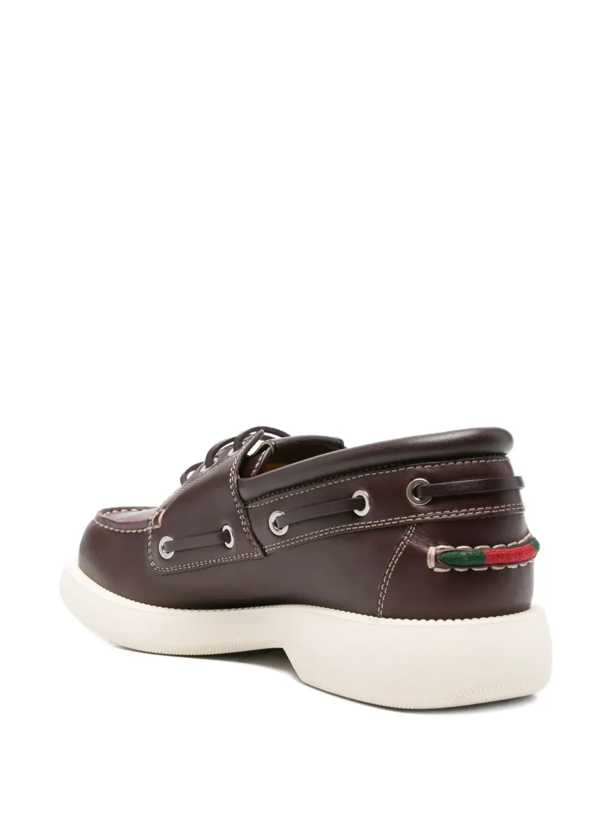 Gucci Kaveh ボートシューズ ブラウン - 画像3