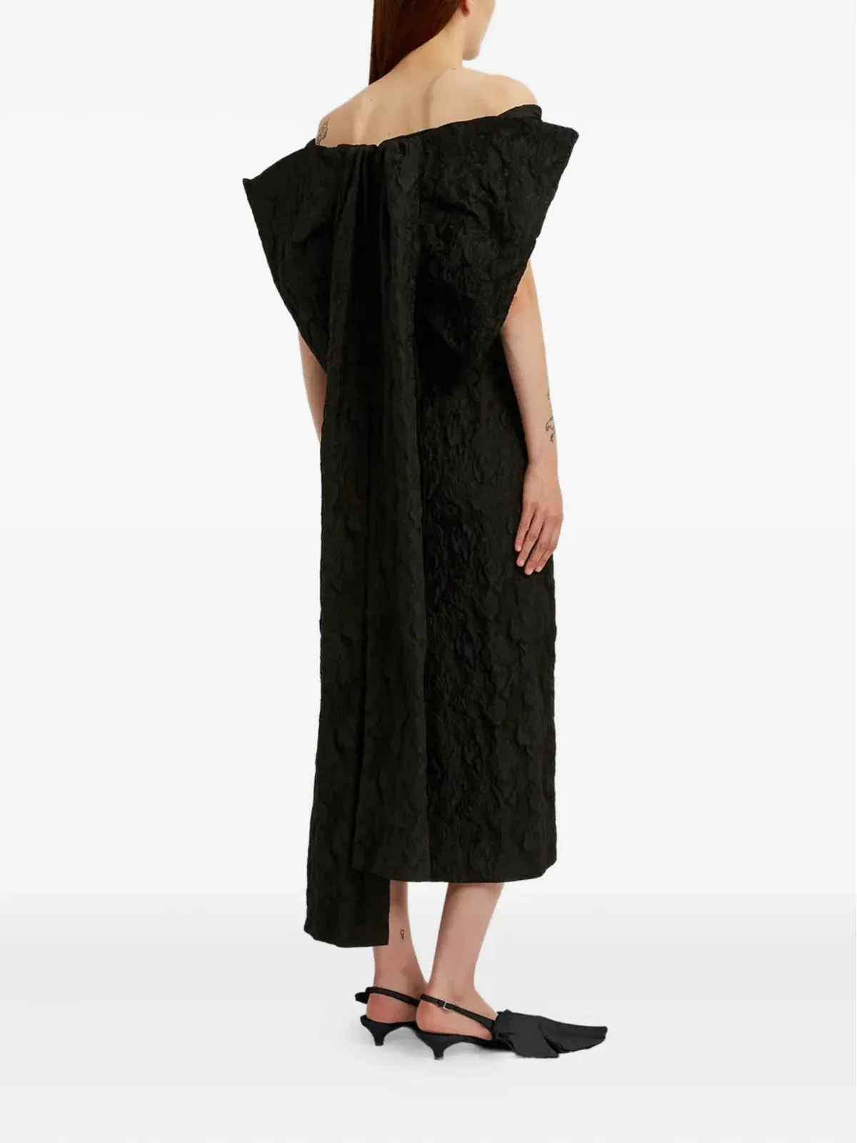 ERDEM オフショルダーミディドレス - 画像4
