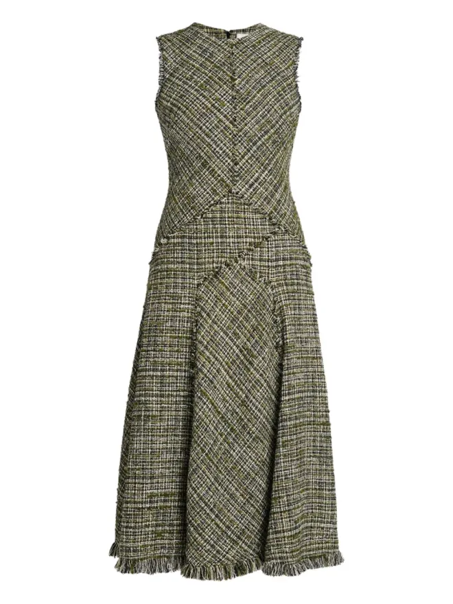 Erdem ERDEM ツイード ノースリーブ ミディドレスの商品画像