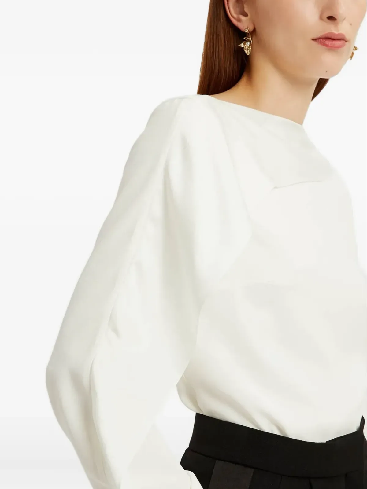 ERDEM ruffle-detail long-sleeve top - Neutrals - 画像5