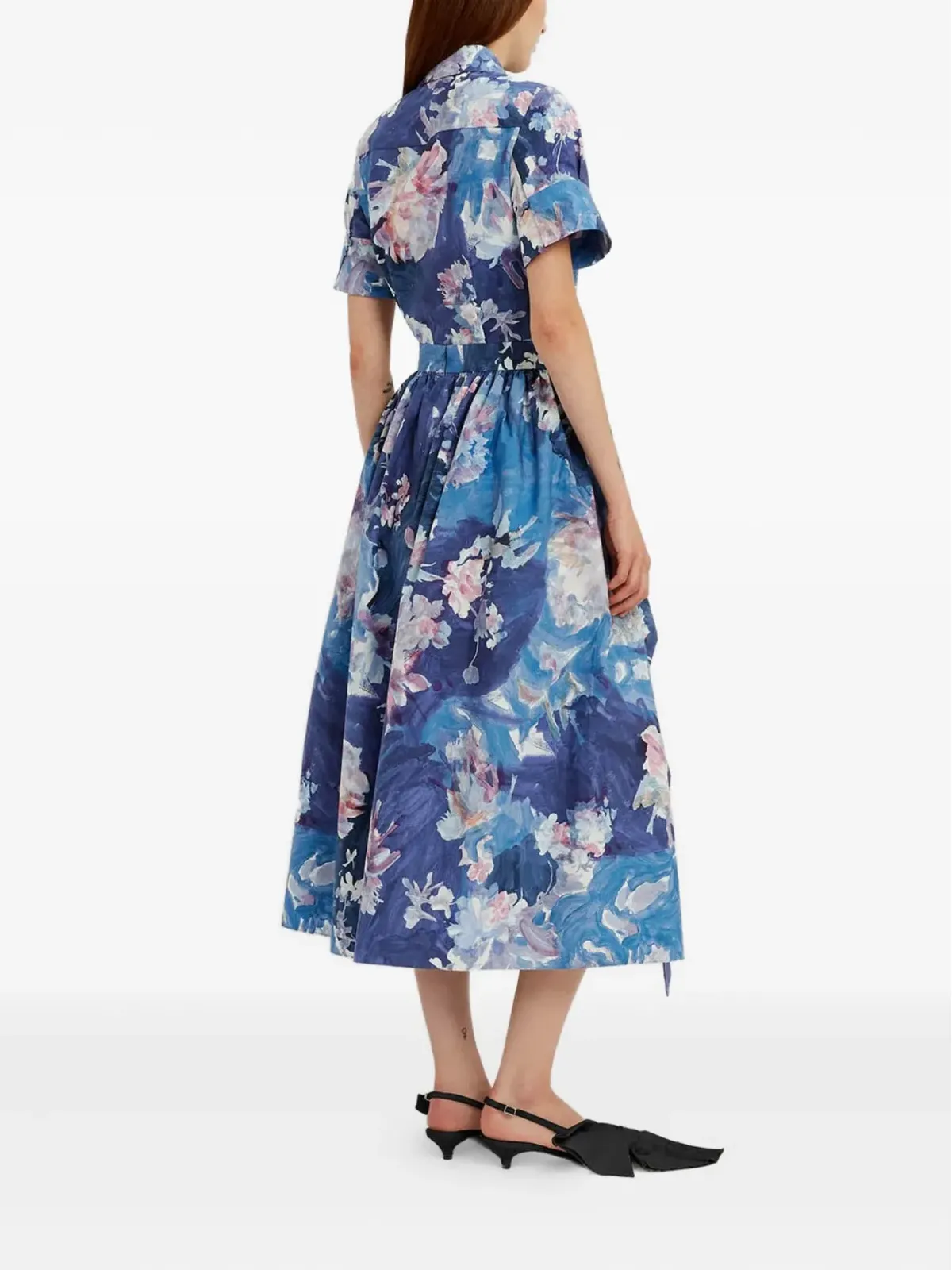 ERDEM 花柄プリント半袖シャツ - 画像4