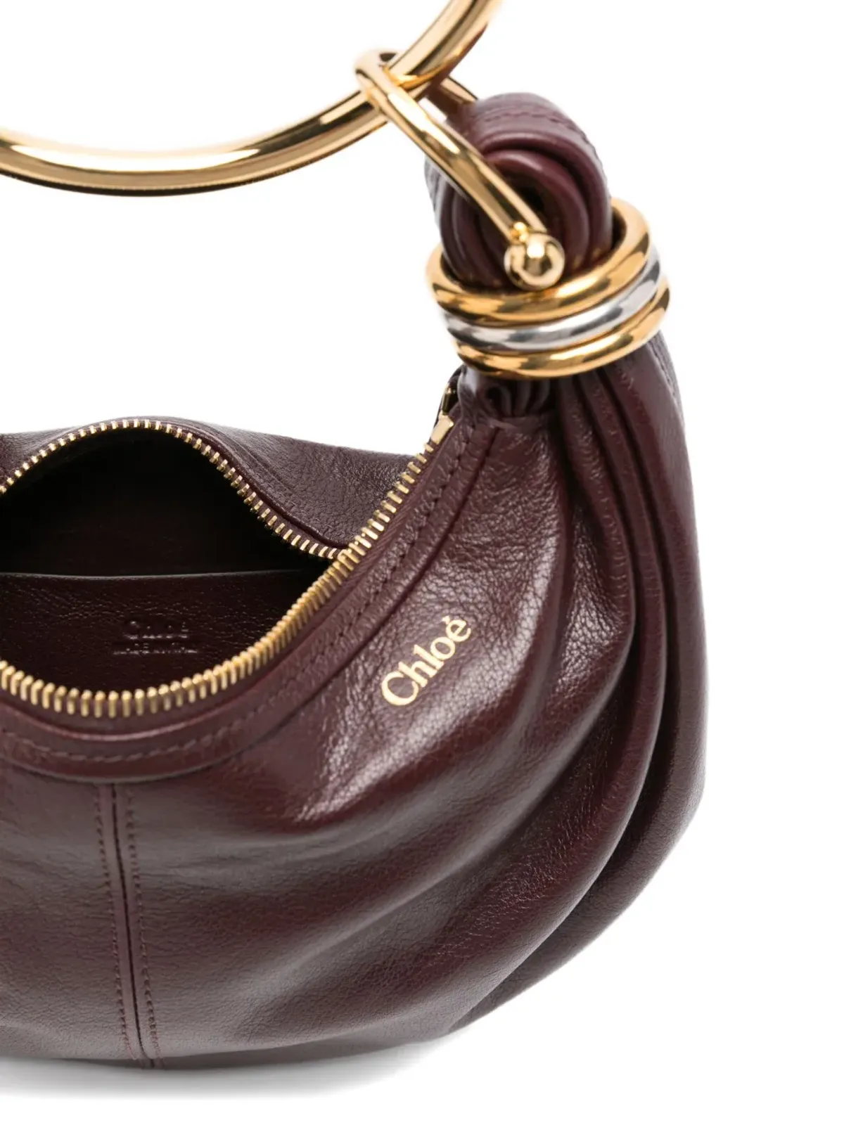 Chloé サークルハンドル レザー トートバッグ - 画像5
