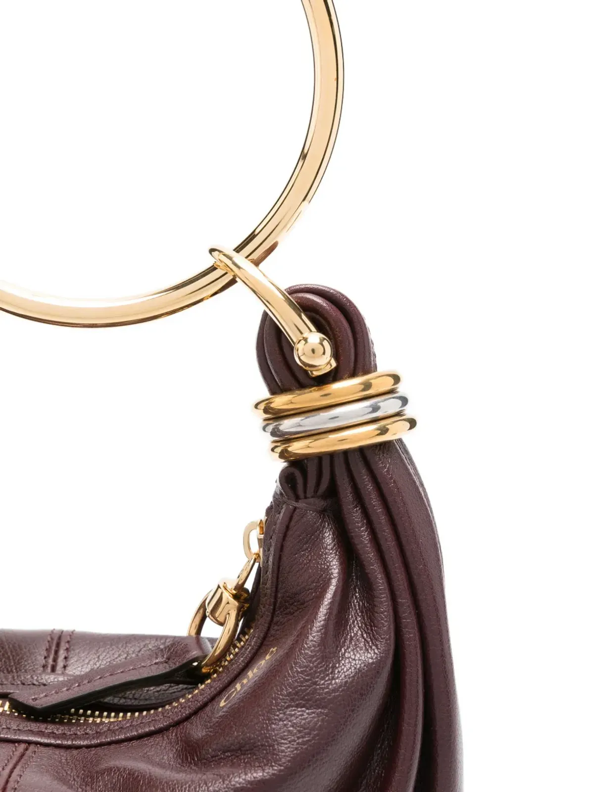 Chloé サークルハンドル レザー トートバッグ - 画像4
