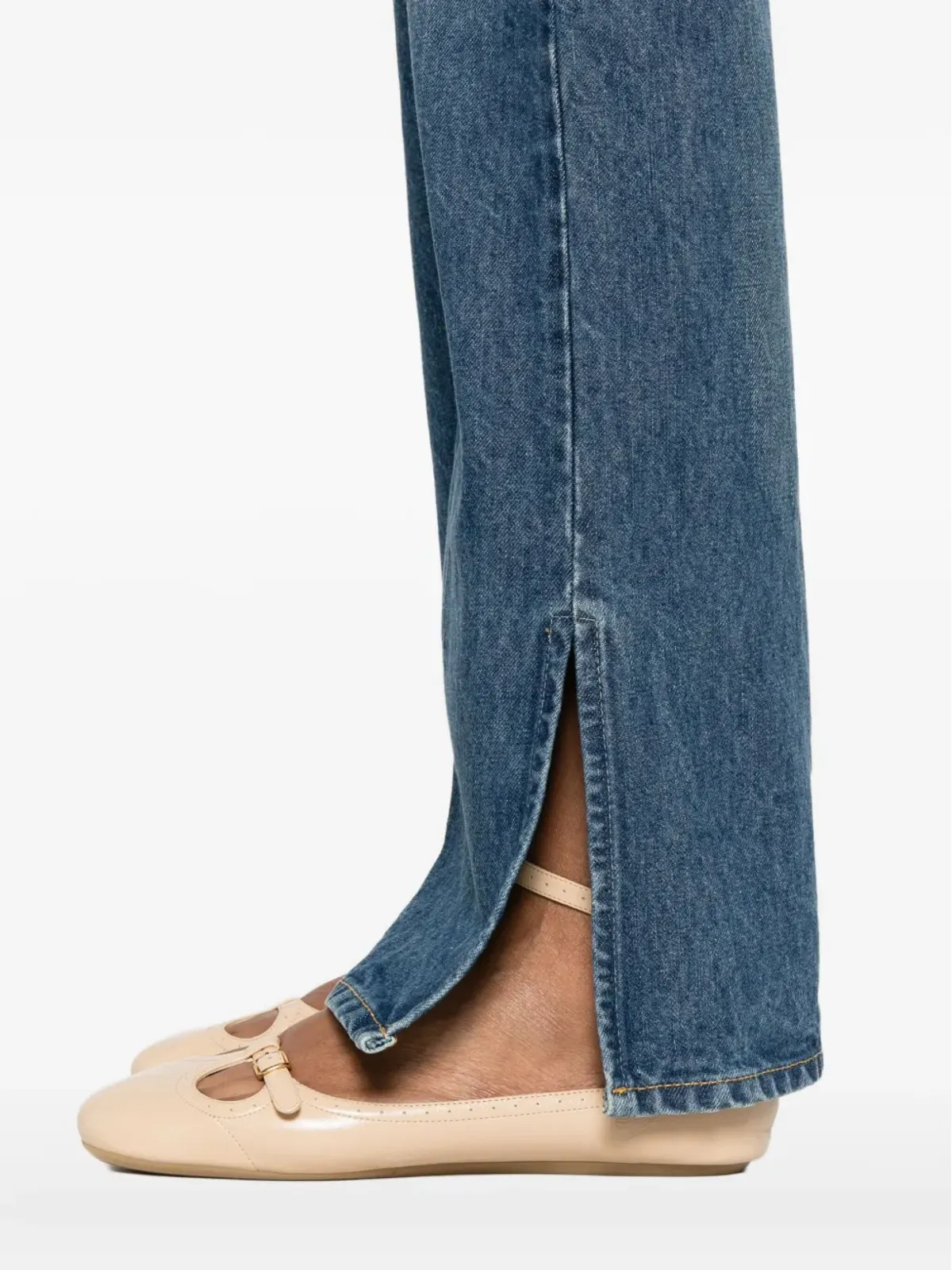 Chloé サイドスリット ストレートレッグジーンズ - ブルー - 画像5
