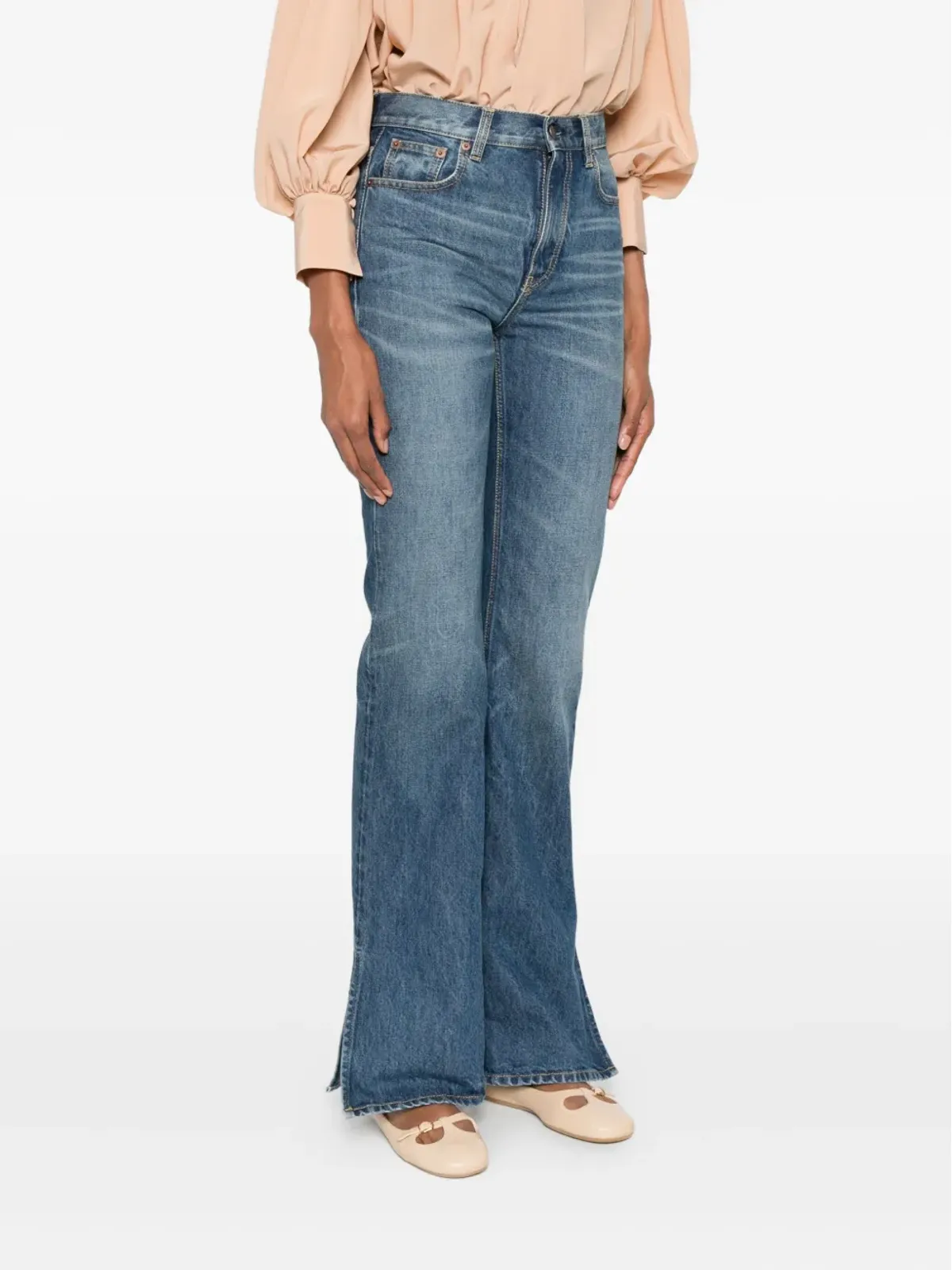 Chloé サイドスリット ストレートレッグジーンズ - ブルー - 画像3
