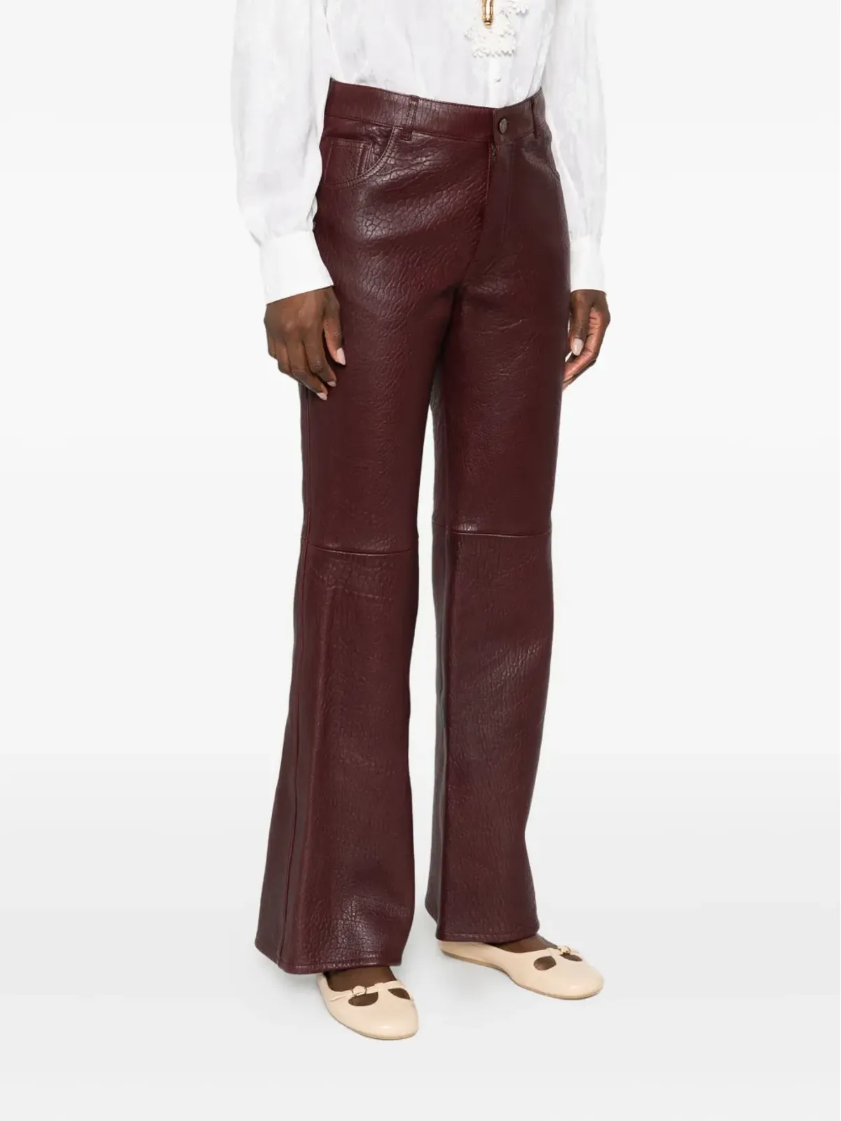 Chloé レザーのパンツ - 画像3