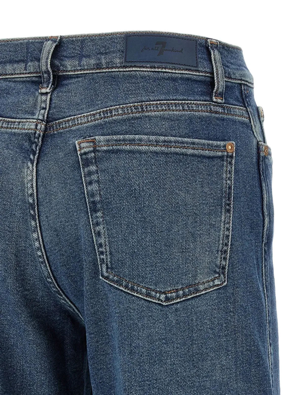 7 For All Mankind ストーンウォッシュド・ワイドレッグジーンズ - 画像3