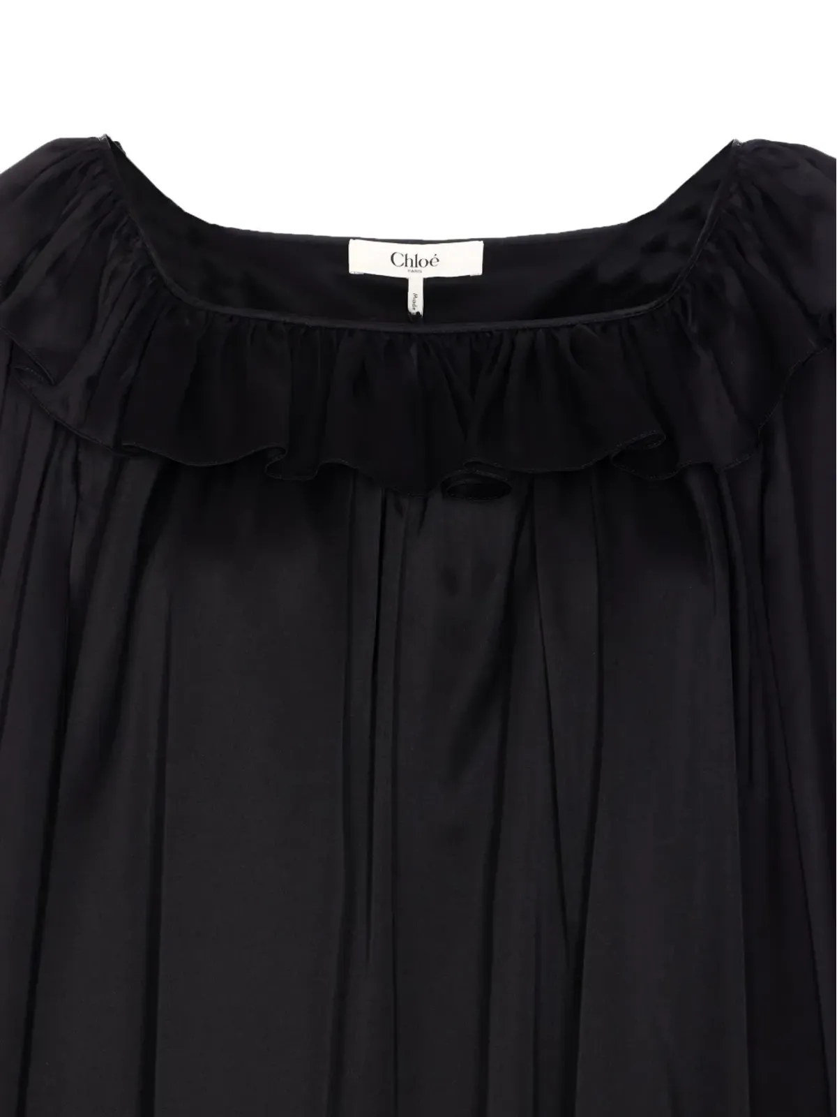 Chloé ラッフルネック長袖ドレス - 画像3