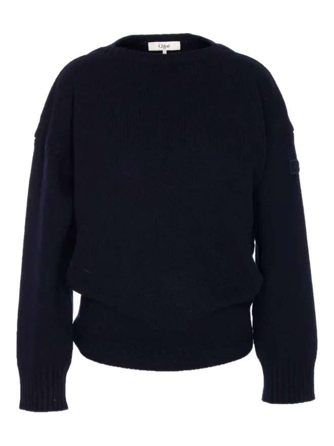 Chloe Chloé クルーネック パッチロゴ セーターの商品画像