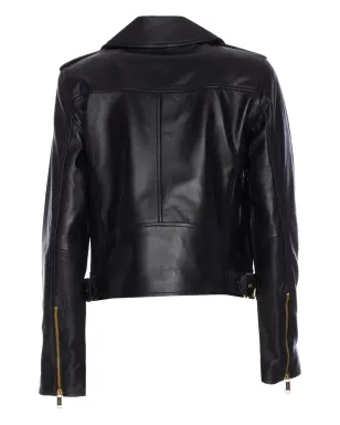 Michael Michael Kors ジップポケット レザー ジャケット ブラック - サムネイル2
