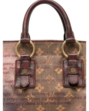 Louis Vuitton Pre-Owned x Richard Prince Graduate Jokes ハンドバッグ（レッド） - サムネイル3