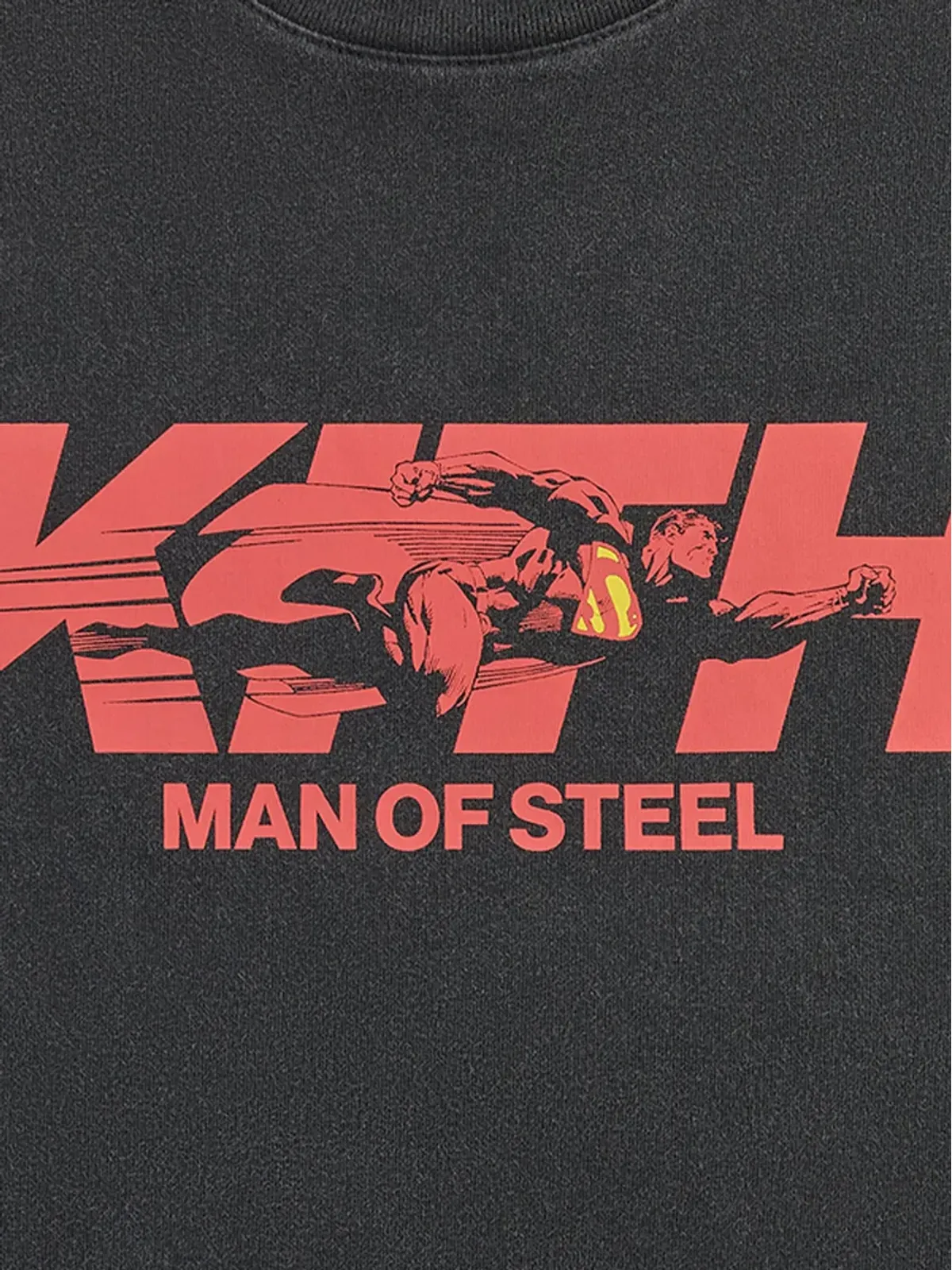 KITH スーパーマン・マン・オブ・スティール ヴィンテージ Tシャツ ブラック - 画像2