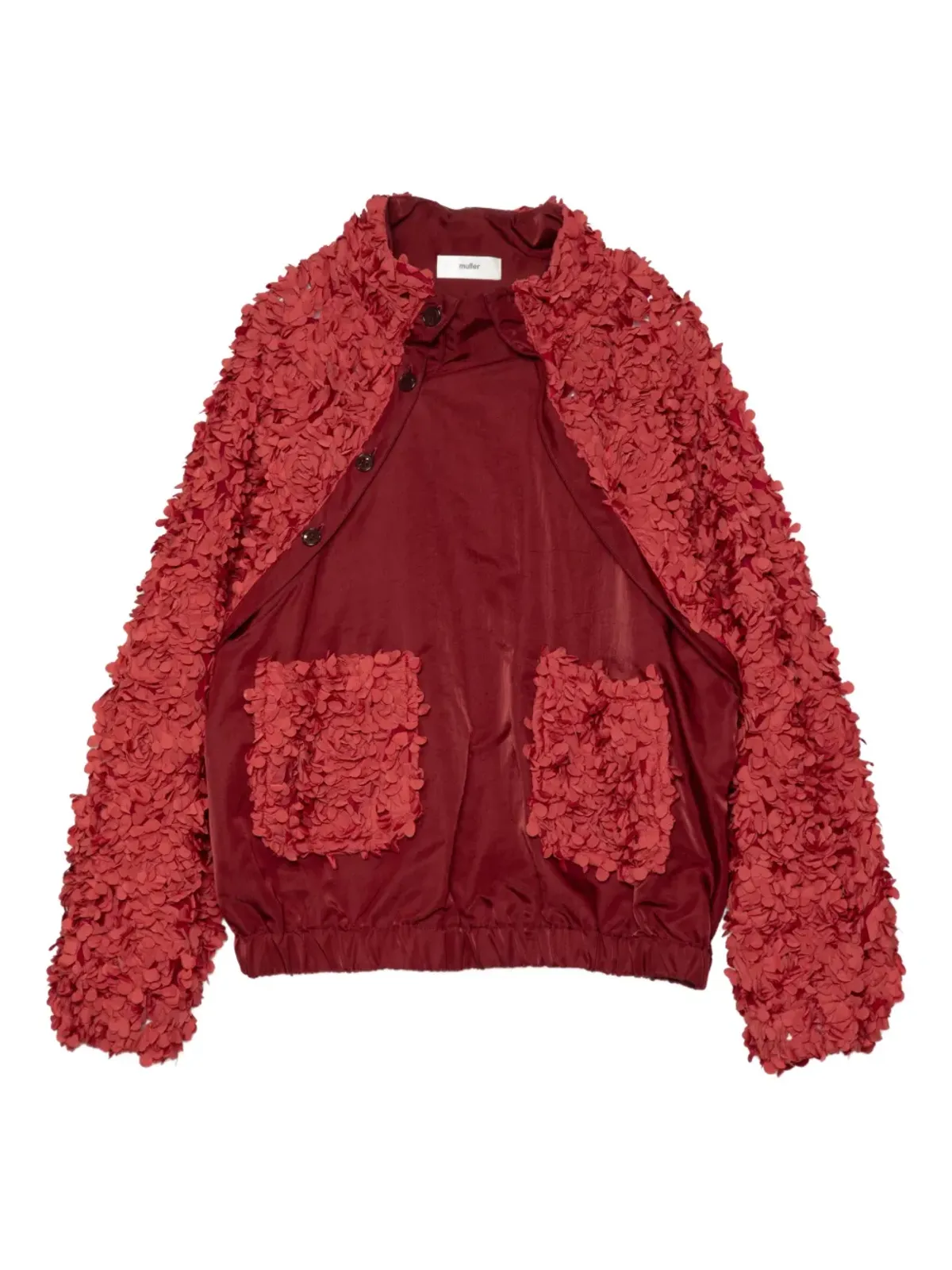 Muller Of Yoshiokubo Flowy floral-appliqué sweatshirt - Red - 画像1