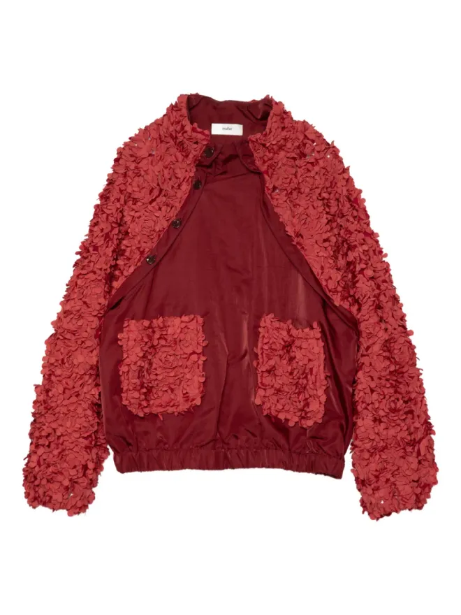 Muller Of Yoshiokubo Muller Of Yoshiokubo Flowy floral-appliqué sweatshirt - Redの商品画像