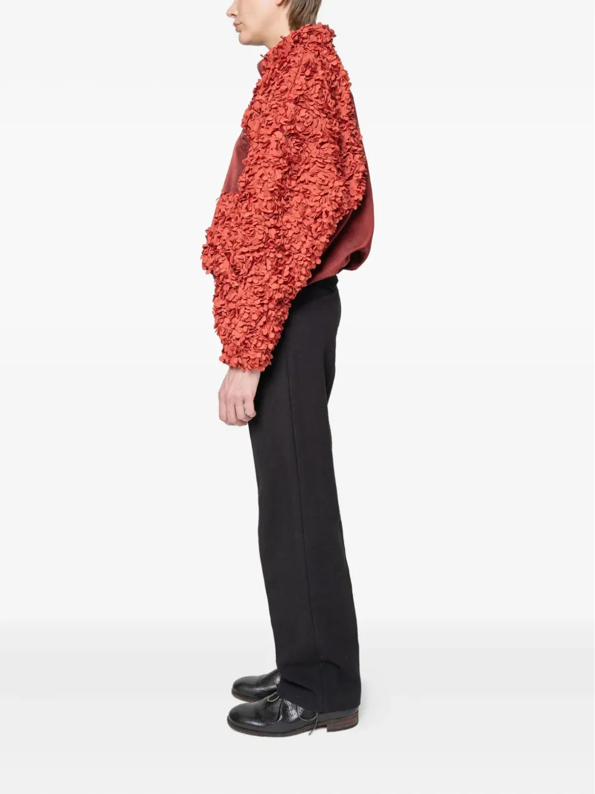 Muller Of Yoshiokubo Flowy floral-appliqué sweatshirt - Red - 画像3