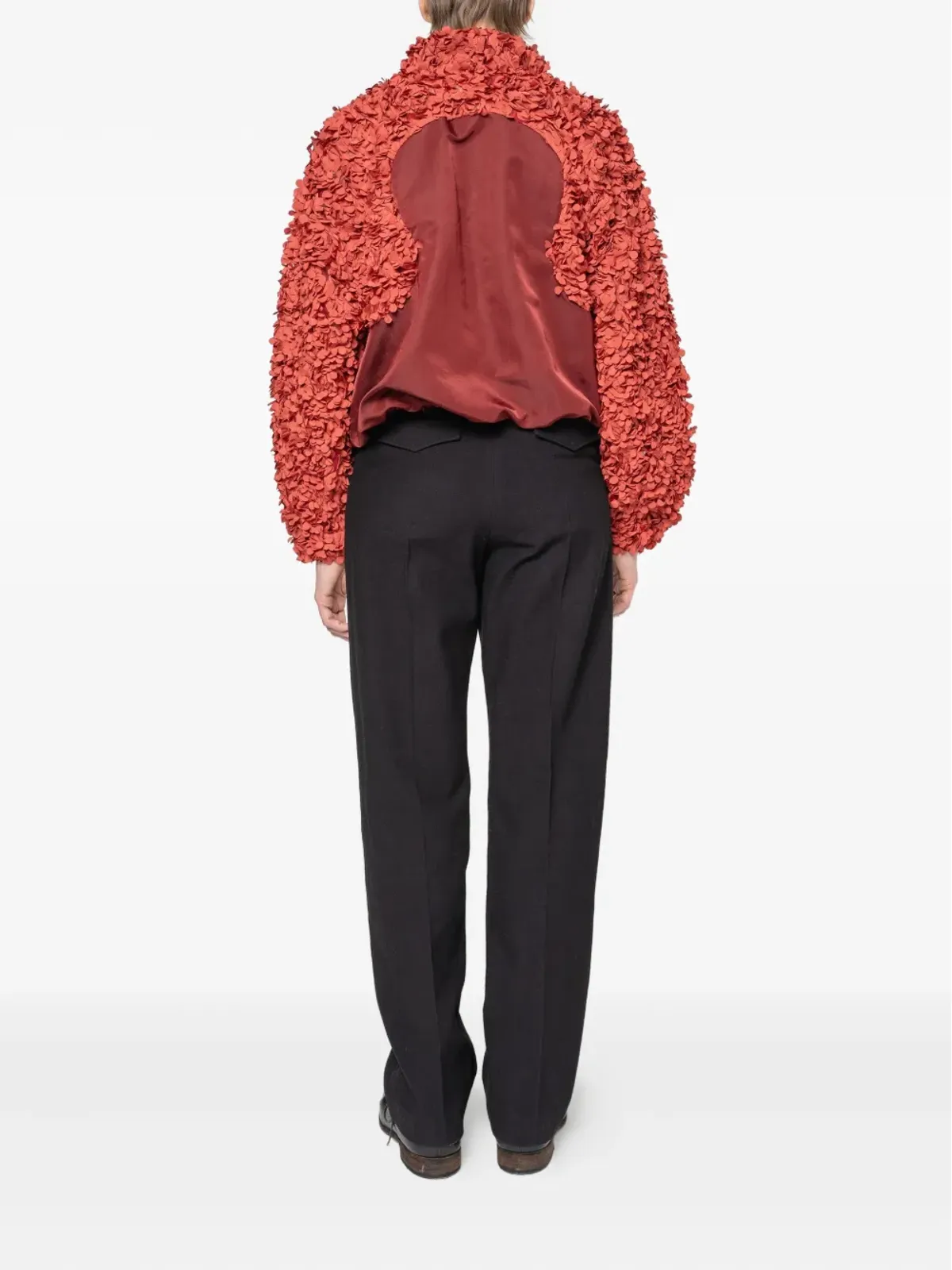 Muller Of Yoshiokubo Flowy floral-appliqué sweatshirt - Red - 画像4