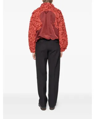 Muller Of Yoshiokubo Flowy floral-appliqué sweatshirt - Red - サムネイル4
