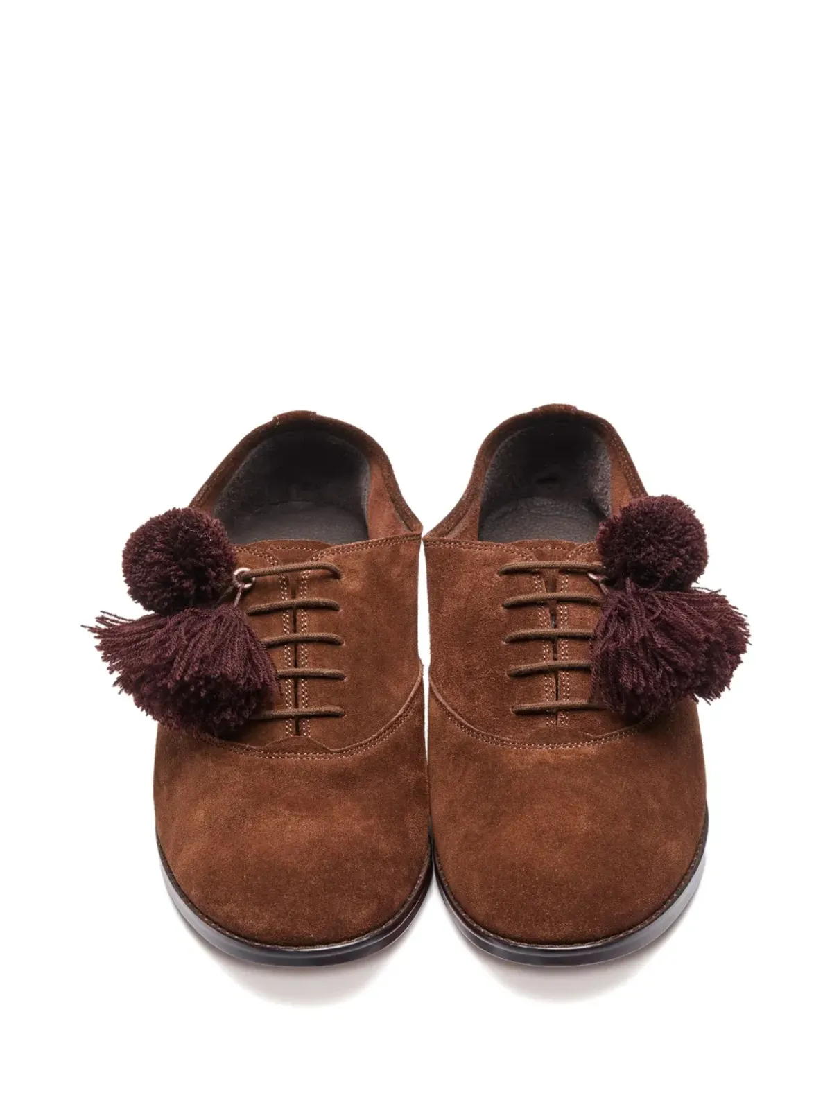 Suicoke pompom-embellished loafers - Brown - 画像4