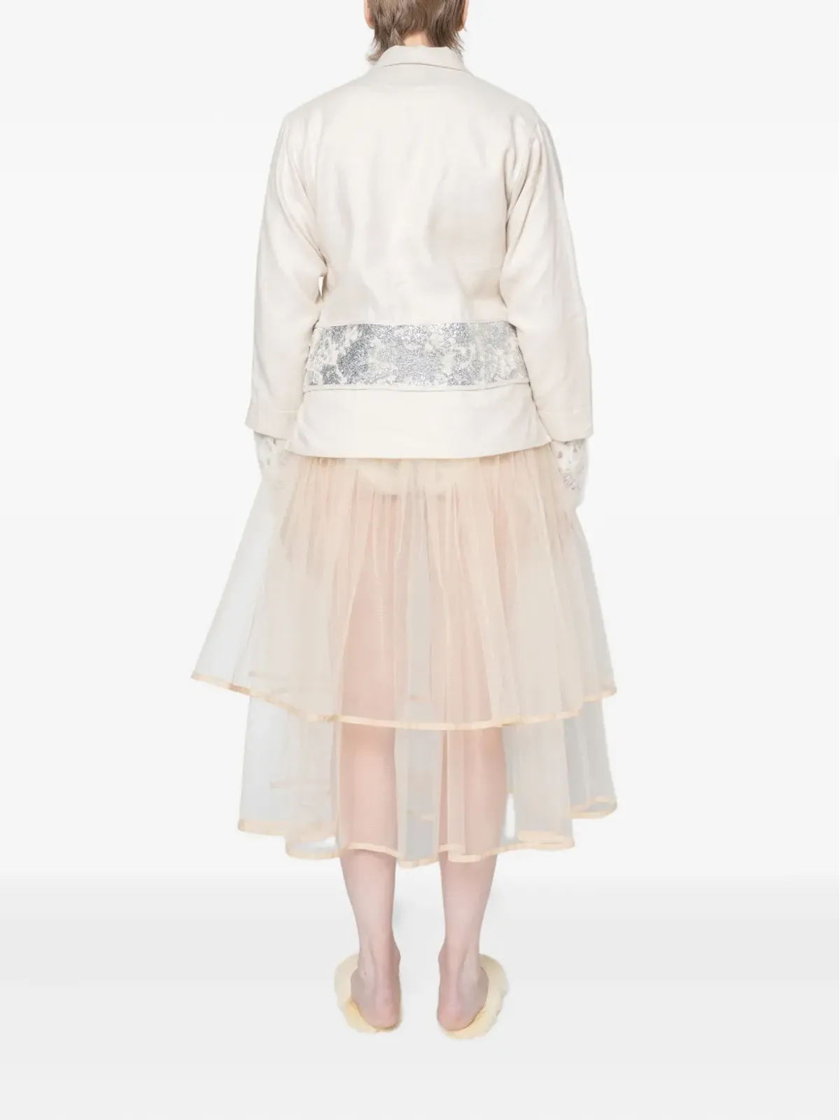 Muller Of Yoshiokubo シークイン付きチュールスカート - 画像4