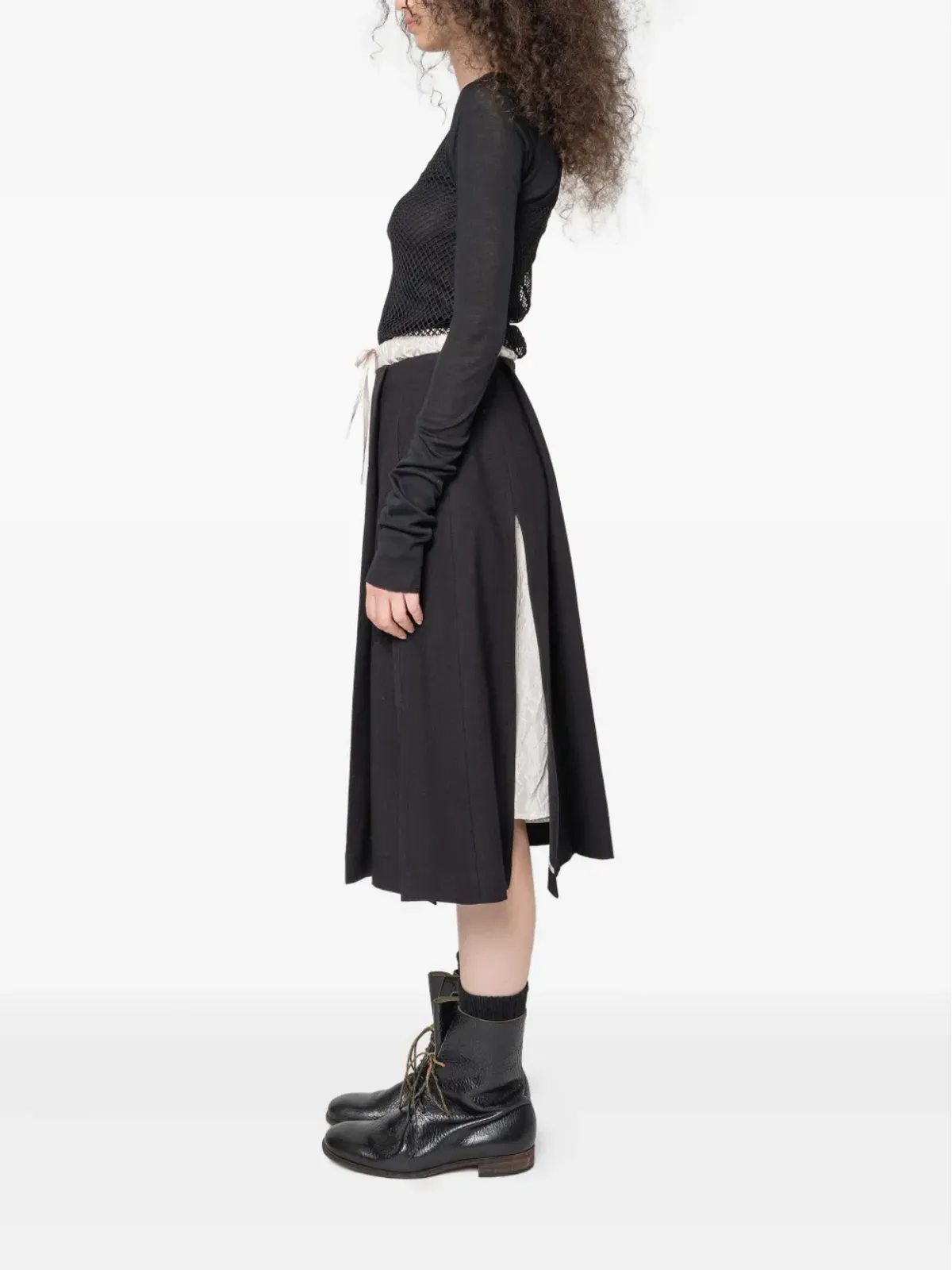 Muller Of Yoshiokubo メッシュレイヤー長袖トップ - 画像3
