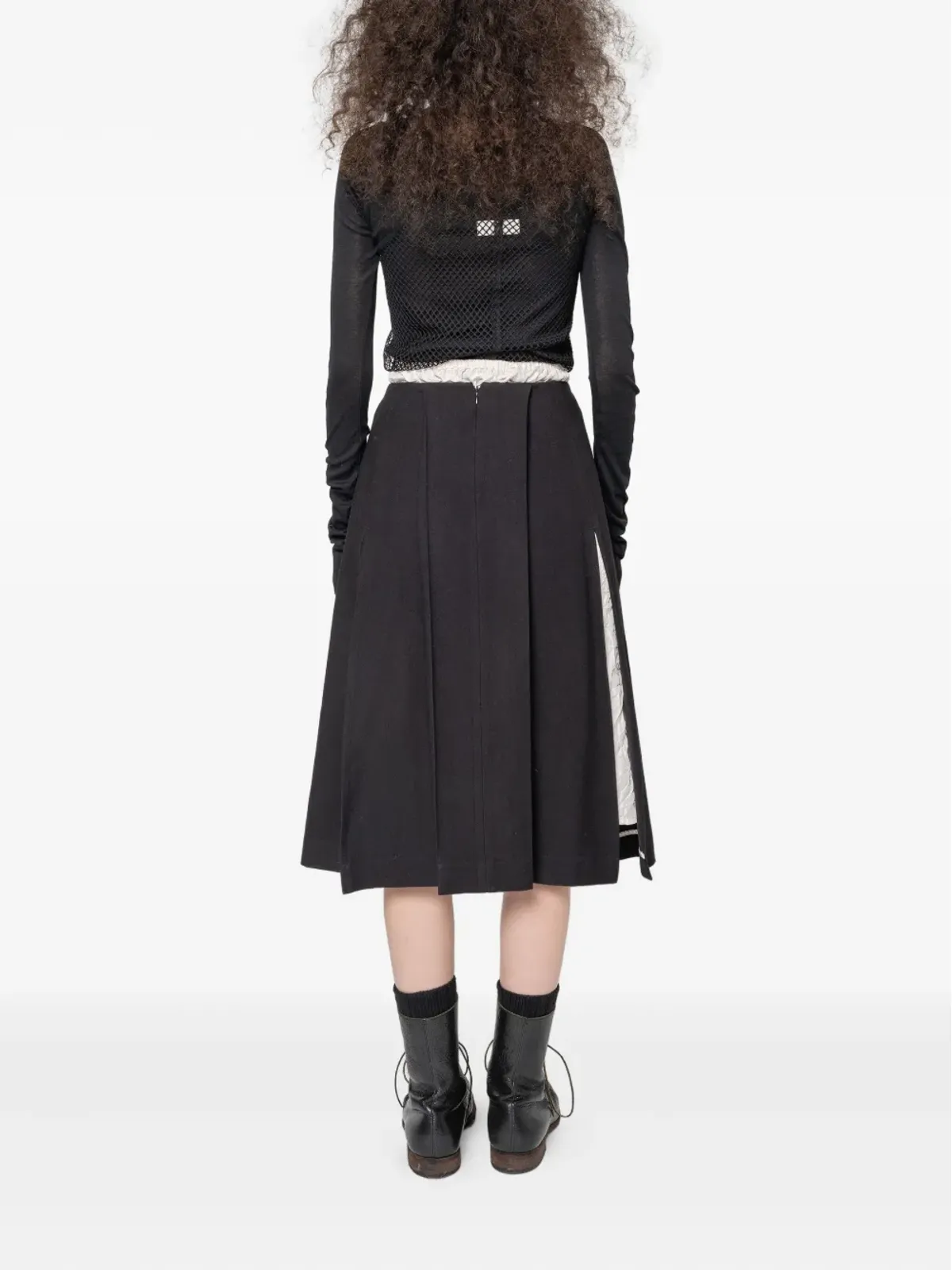Muller Of Yoshiokubo メッシュレイヤー長袖トップ - 画像4