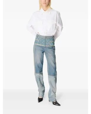 Marine Serre ムーンプリント ジップフライ ジーンズ - サムネイル2