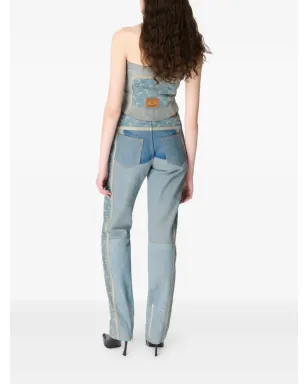 Marine Serre ムーンプリント ジップフライ ジーンズ - サムネイル4