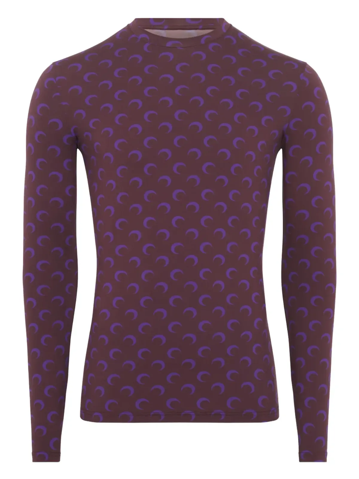 Marine Serre ムーンプリント ジャージー長袖Tシャツ - Purple - 画像1