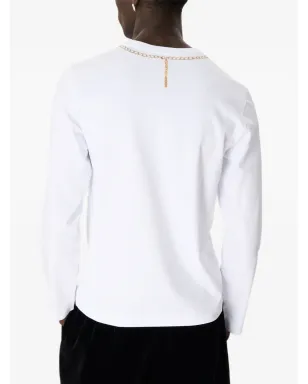 Marine Serre ネックレスプリント長袖Tシャツ - White - サムネイル5