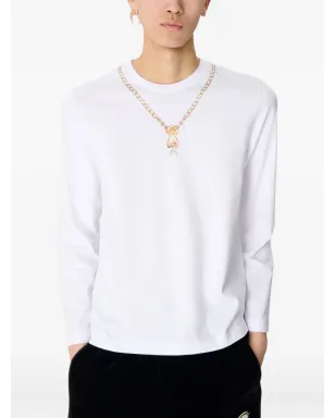 Marine Serre ネックレスプリント長袖Tシャツ - White - サムネイル3
