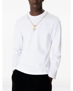 Marine Serre ネックレスプリント長袖Tシャツ - White - サムネイル4