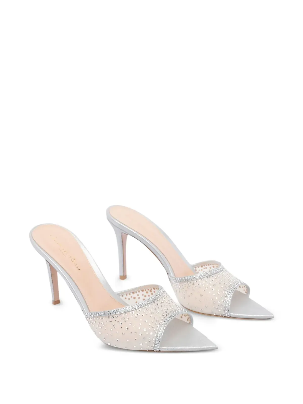 Gianvito Rossi クリスタル装飾ヒールミュール - 画像2