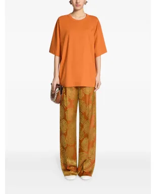 DRIES VAN NOTEN コットン クルーネック Tシャツ - オレンジ - サムネイル2