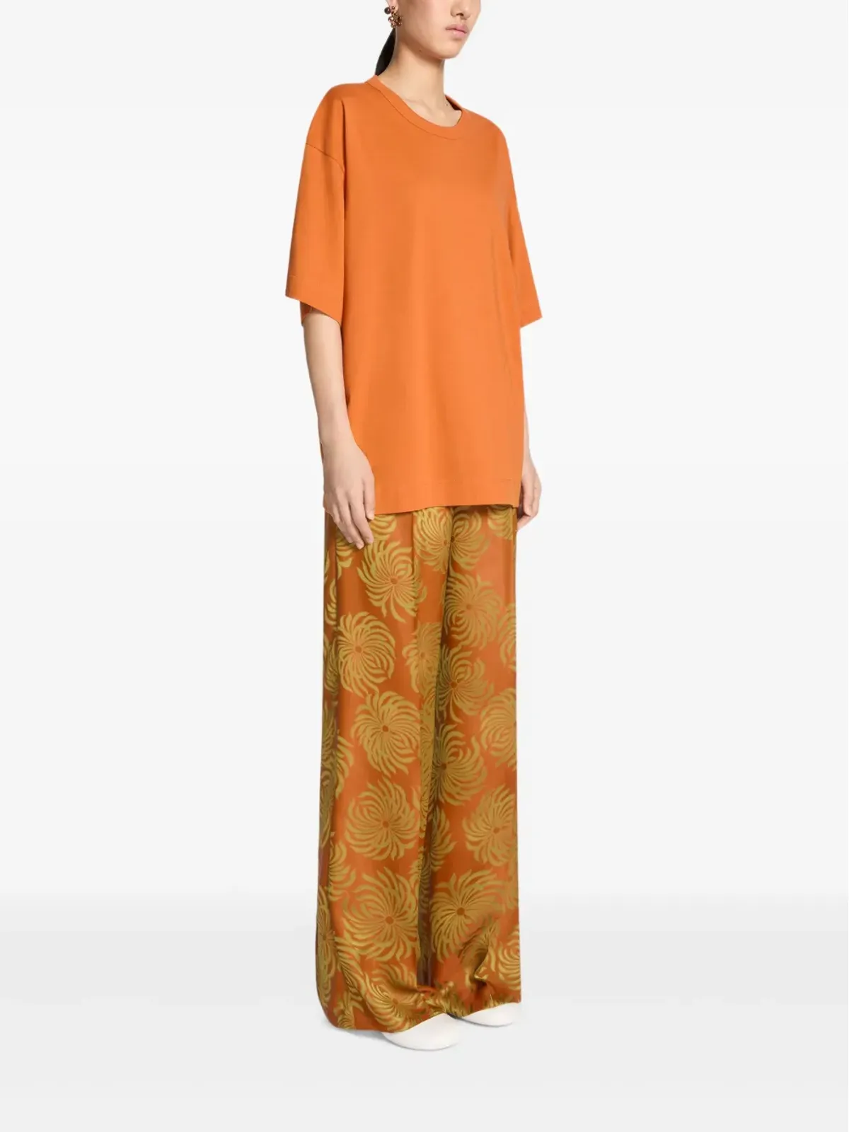DRIES VAN NOTEN コットン クルーネック Tシャツ - オレンジ - 画像3