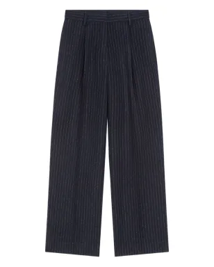 DRIES VAN NOTEN ピンストライプ ウール トラウザー - サムネイル1