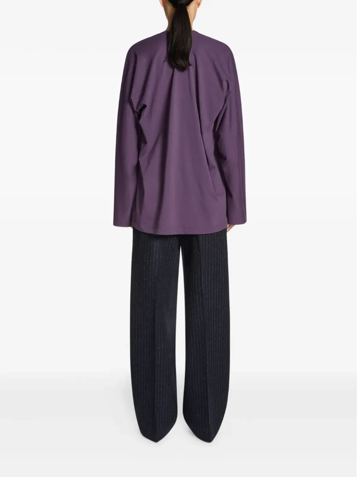 DRIES VAN NOTEN ピンストライプ ウール トラウザー - 画像4