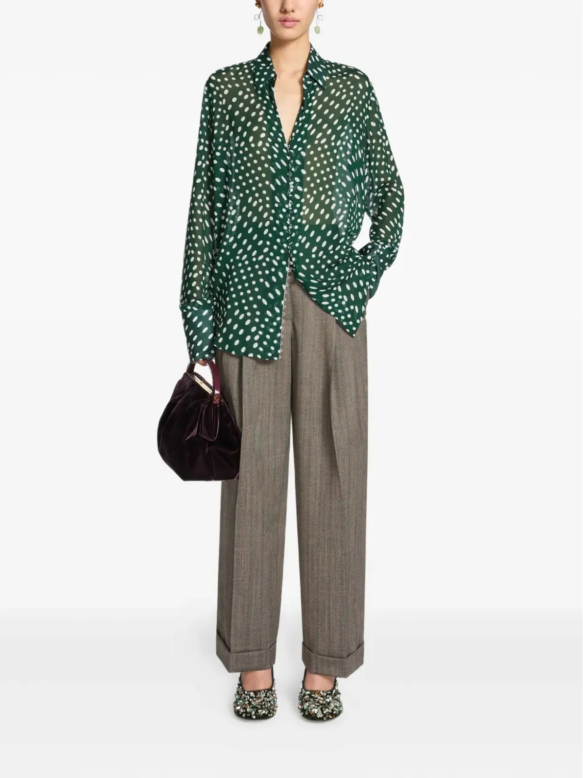 DRIES VAN NOTEN ビジュー付きミュール - 画像4