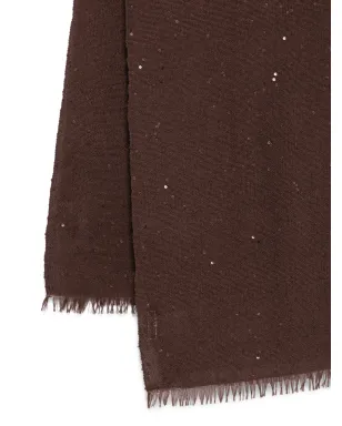 Brunello Cucinelli ダイヤモンドヤーン・スパンコール付きスカーフ - サムネイル2