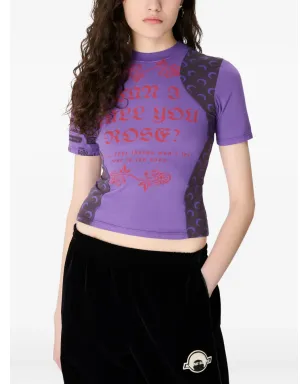Marine Serre グラフィックTシャツ - Purple - サムネイル1