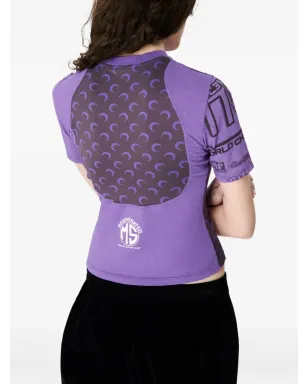 Marine Serre グラフィックTシャツ - Purple - サムネイル2