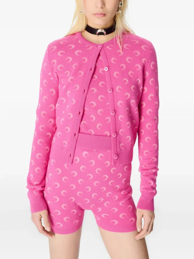 Marine Serre Marine Serre ムーンジャカード編みショートパンツ ピンクの商品画像