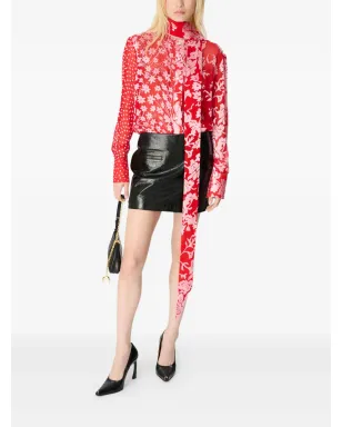 Marine Serre グロッシー ムーン レザー スカート - サムネイル2