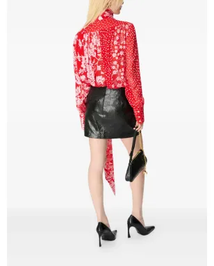 Marine Serre グロッシー ムーン レザー スカート - サムネイル3