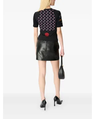 Marine Serre グロッシー ムーン レザー スカート - サムネイル4