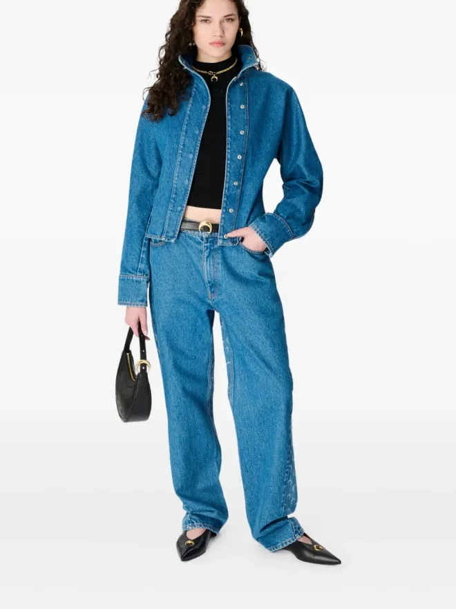 Marine Serre Marine Serre Moon Laser ワイドレッグジーンズの商品画像