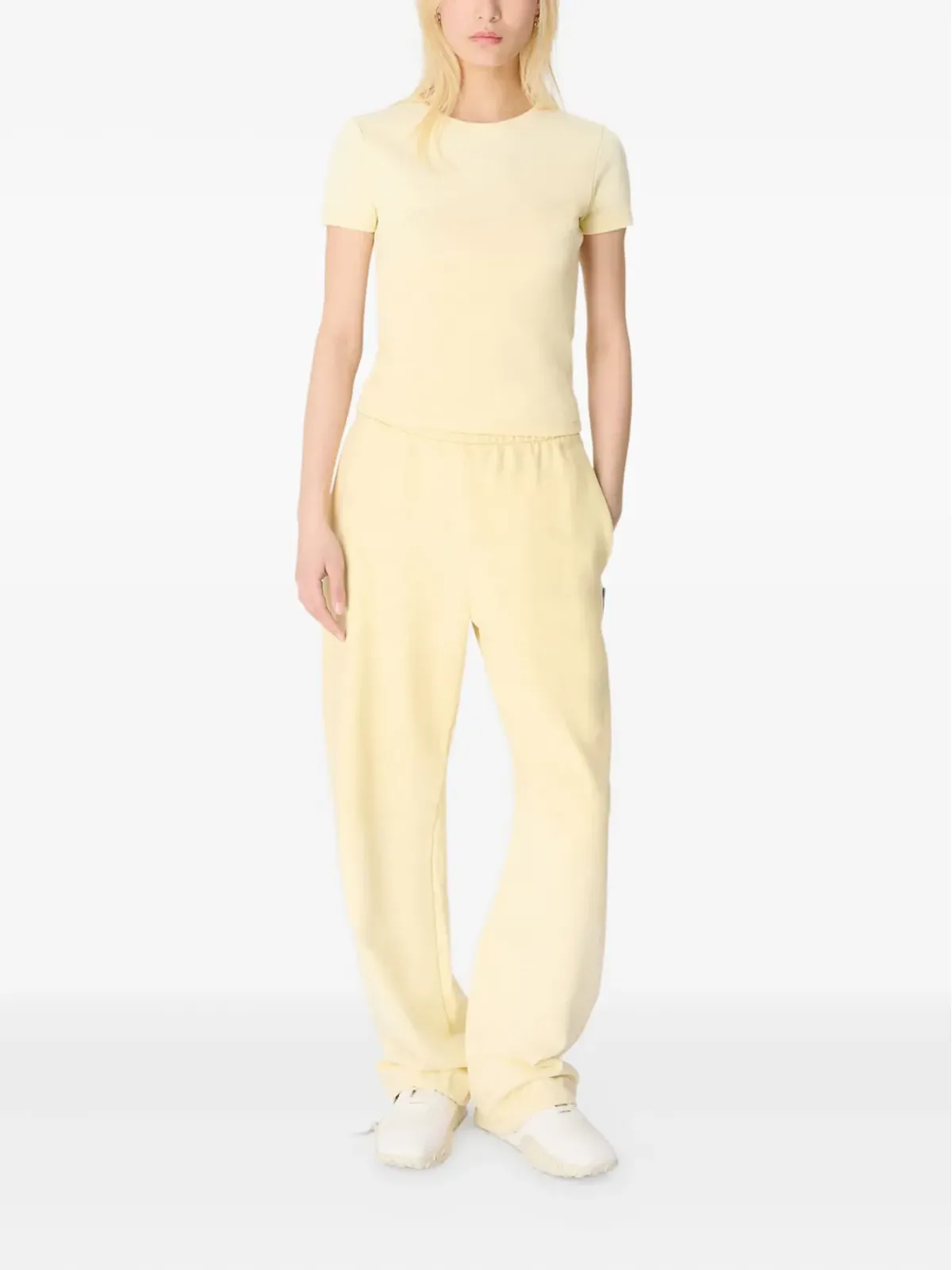 Marine Serre Moon faded T-shirt - Yellow - 画像2