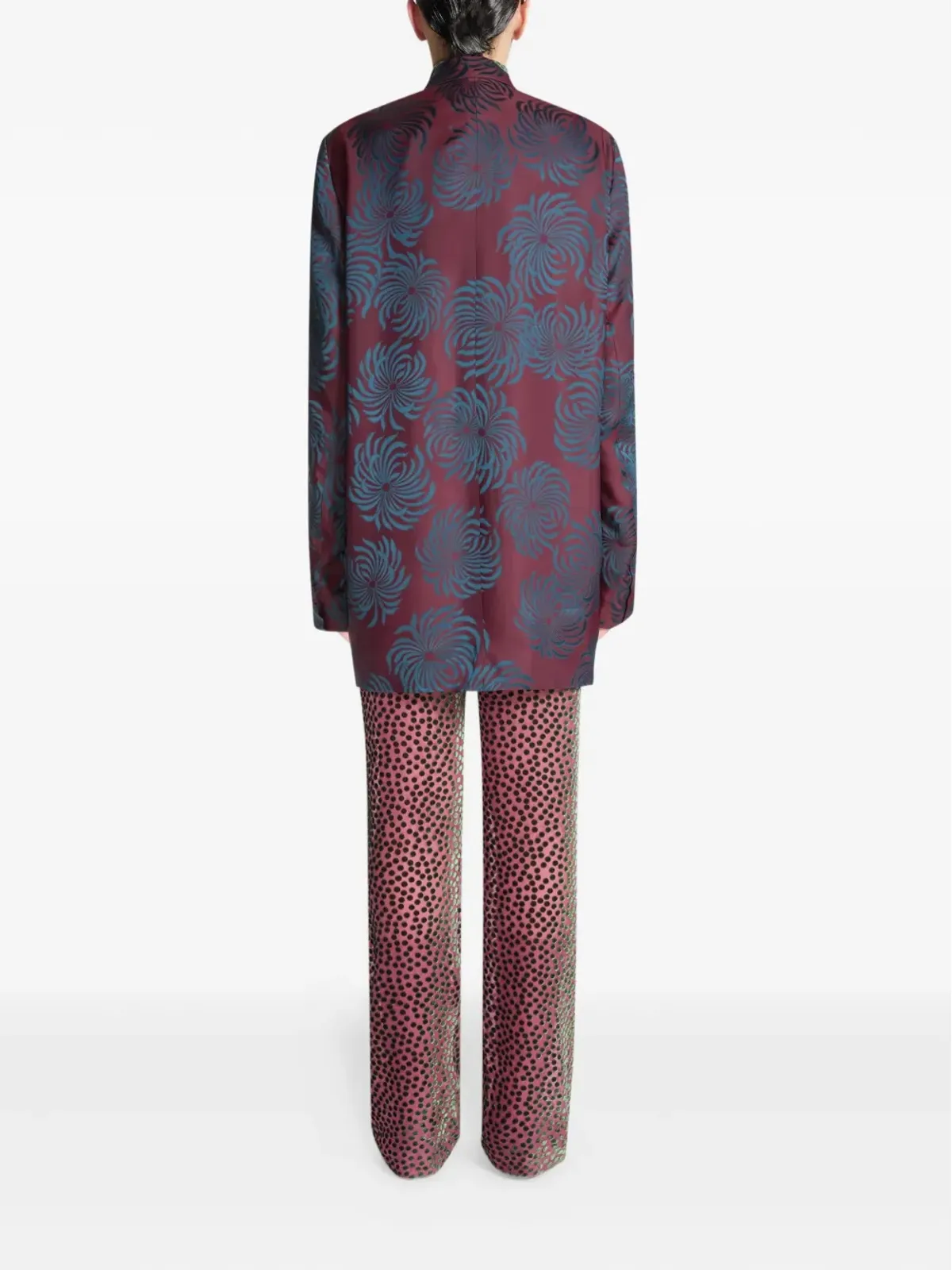 DRIES VAN NOTEN 花柄ダブルブレストブレザー - 画像4